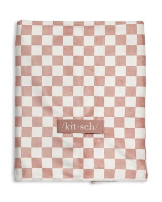 Extra Large Quick Dry Hair Towel Wrap - Terracotta Checker