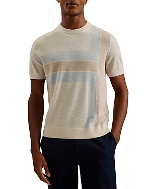 Color Block Short Sleeve Sweater