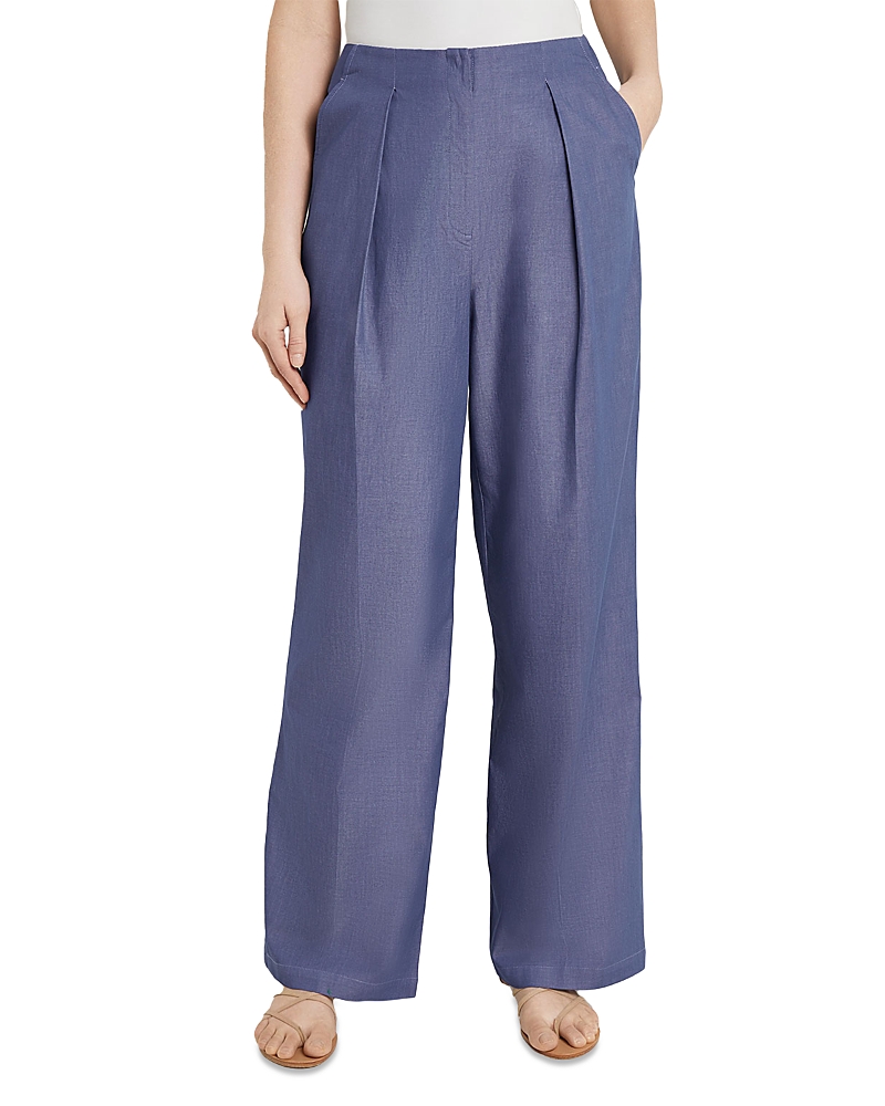 Misook Zip Fly Wide Leg Pants