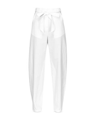 Barrel Leg Linen Trousers