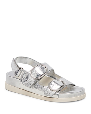Shop Dolce Vita Women's Starla Buckled Slingback Sandals In Silver
