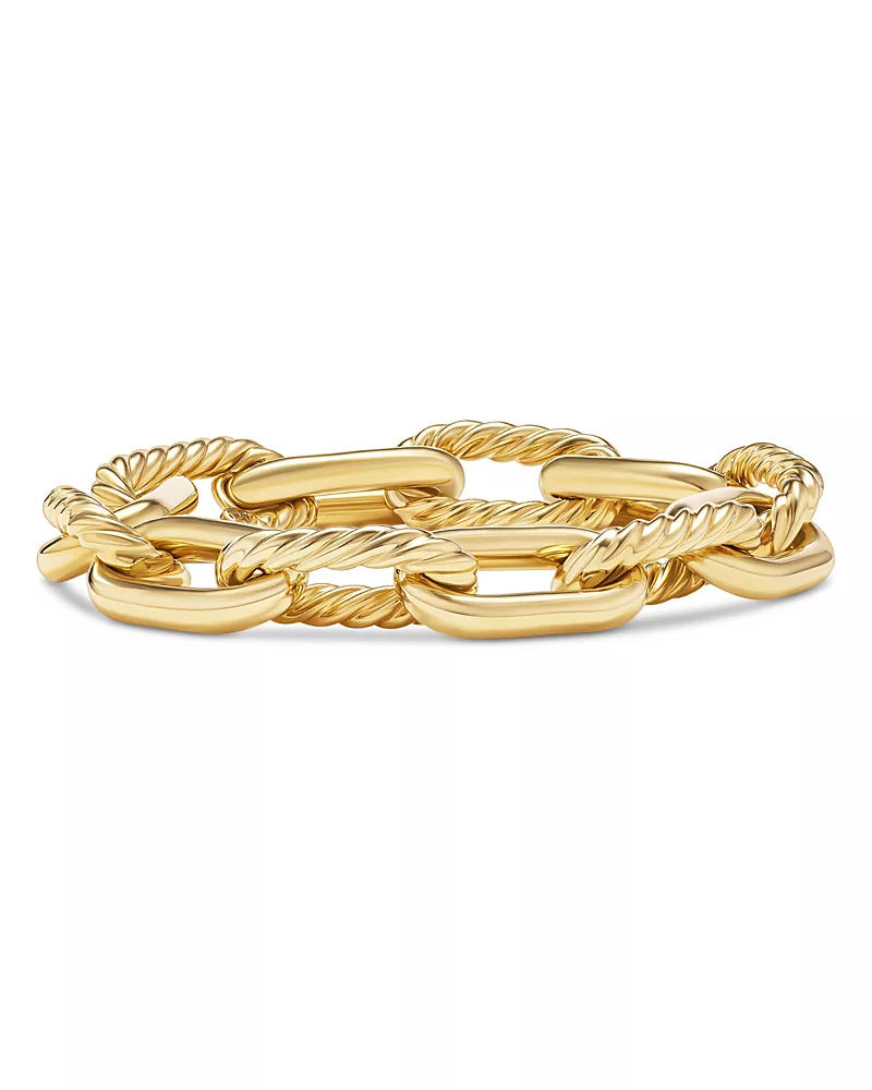David Yurman Dy Madison Chain Bracelet in 18K Yellow Gold, 13.5mm