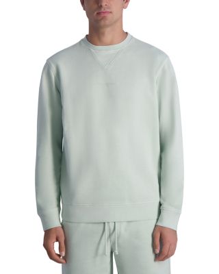 KARL LAGERFELD PARIS - Cotton French Terry Tonal Logo Print Regular Fit Crewneck Sweatshirt