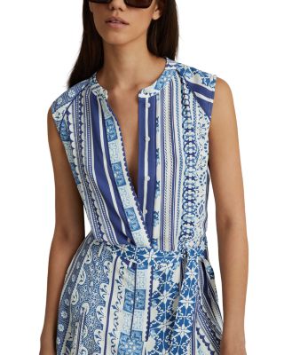 Florence Sleeveless Tile Print Dress