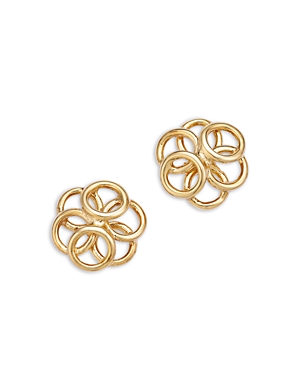 Ring Cluster Stud Earrings in 14K Yellow Gold