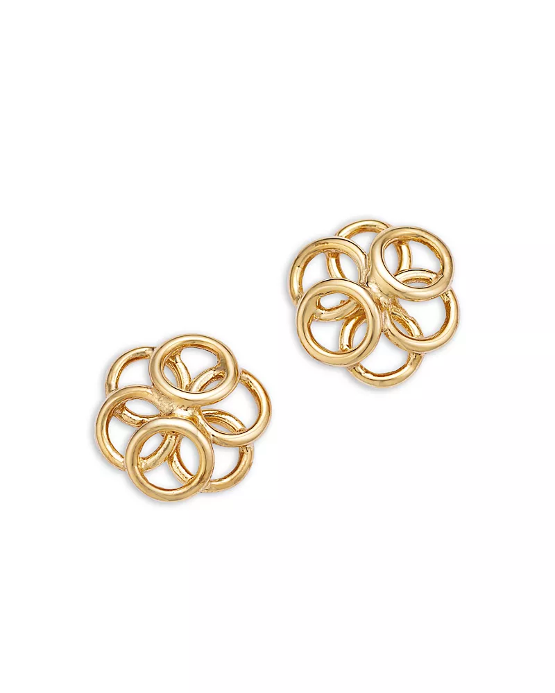 Bloomingdale's Fine Collection Ring Cluster Stud Earrings in 14K Yellow Gold