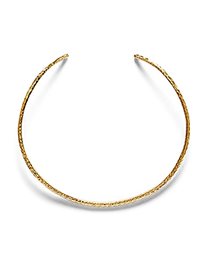 Golden Structured Choker Necklace, 13.77