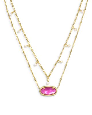Kendra Scott Elisa Cultured Pearl Multi Strand Necklace in 14K Gold Plated, 20