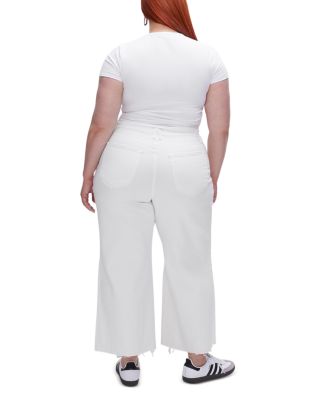 Good Waist Palazzo Cropped Jeans in W001