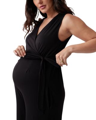 Maternity Sleeveless Knit Jumpsuit
