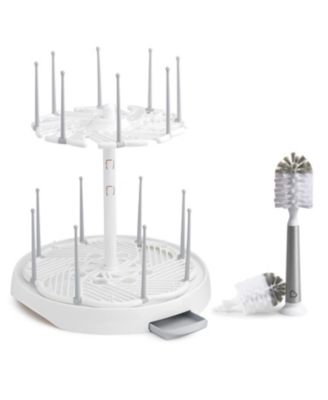 High Capacity Drying Rack and Shine Stainless Steel Bottle Brush