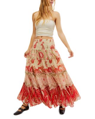 Super Thrills Printed Tiered Maxi Skirt