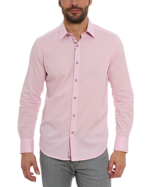 Shop Robert Graham Wayfarer Long Sleeve Shirt In Pink