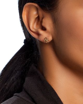 Ring Cluster Stud Earrings in 14K Yellow Gold  