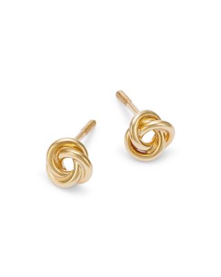Children's Love Knot Stud Earrings in 14K Yellow Gold