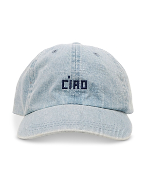 Shop Clare V Ciao Baseball Hat In Denim