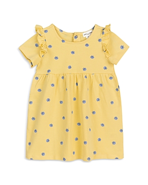 Shop Miles The Label Girls' Seashell Print Jersey Dress - Baby In Yellow