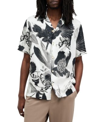 ALLSAINTS - Frequency Floral Print Relaxed Fit Button Down Camp Shirt