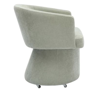 Kristen Upcycled Chenille Rolling Desk Chair