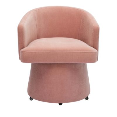 Kristen Upcycled Chenille Rolling Desk Chair