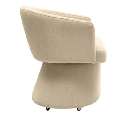 Kristen Upcycled Chenille Rolling Desk Chair