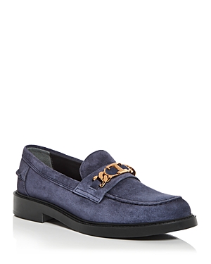 Tod's Women's T Chain Mocassino Loafers In Blue