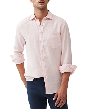 Shop Rodd & Gunn Coromandel Linen Shirt In Rosewater