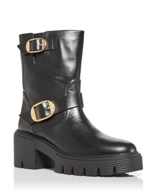 Stuart Weitzman - Women's Soho Moto Buckle Booties