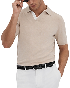 Shop Reiss Boston Tipped Slim Fit Polo Shirt In Camel