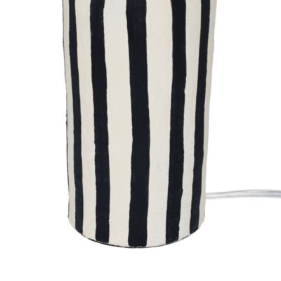 Maiori Striped Papier Mache Table Lamp