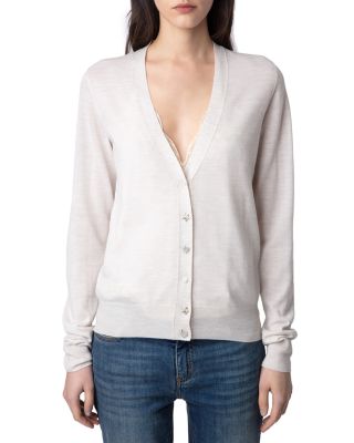 Zadig & Voltaire Jemmy We Bijoux Rhinestone Button Cardigan