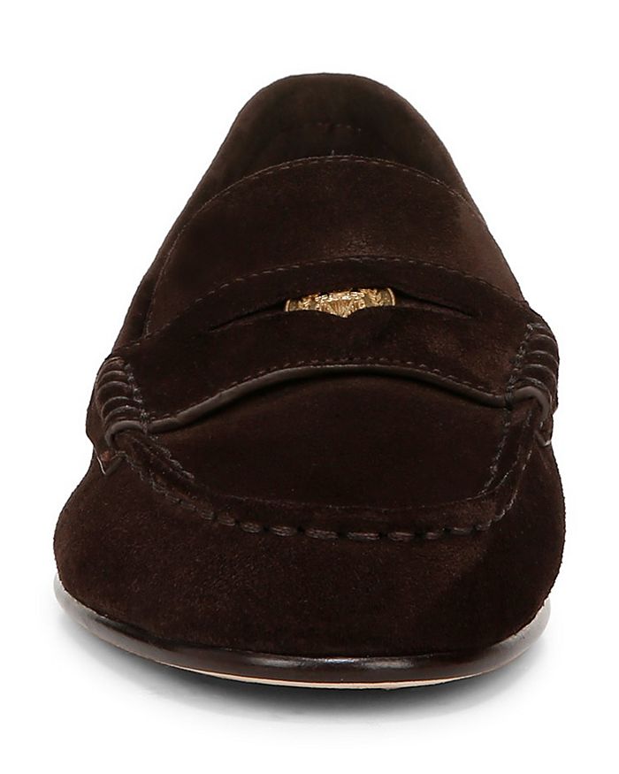 Veronica Beard Suede Coin Penny Loafers In Espresso