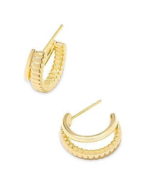Shop Kendra Scott Layne Huggie Earrings In Gold