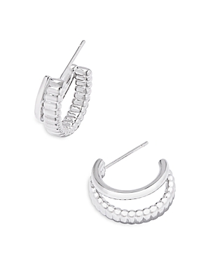 Shop Kendra Scott Layne Huggie Earrings In Silver