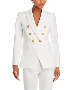 Shop Veronica Beard Miller Dickey Jacket In Off White/gold