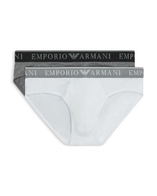 Emporio Armani Logo Stretch Cotton Briefs 2 Pack