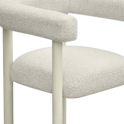  Jackie Outdoor Textured Dining Chair in Cream