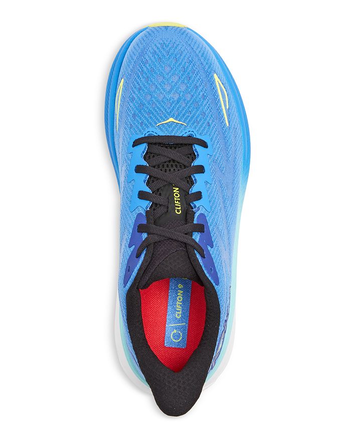 Shop Hoka Men's Clifton 9 Running Sneakers In Virtual Blue/cerise