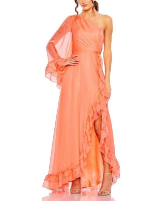 Mac Duggal - One Sleeve Ruffled Hem Gown