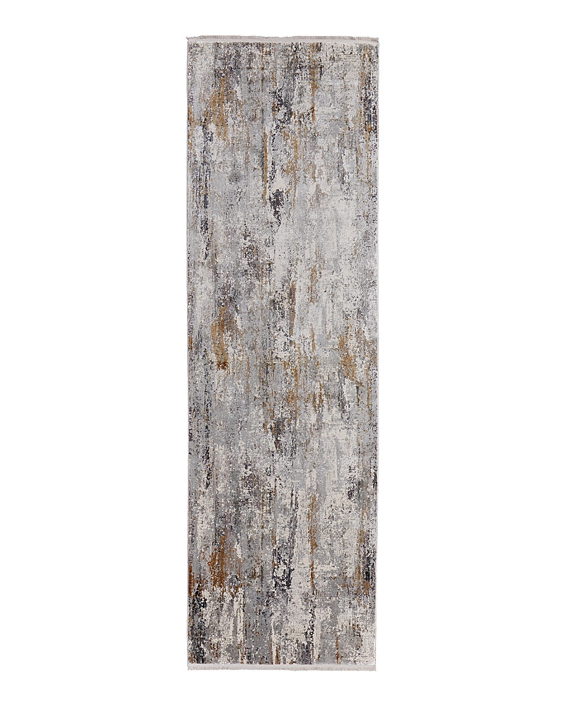Feizy Cadiz 8663887f Runner Area Rug, 3'1 X 10' In Ivory/gray