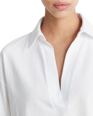 Cotton Long Sleeve V Neck Top