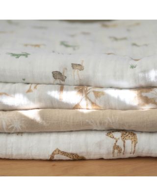 Muslin Swaddles Safari Dreams, Pack of 4