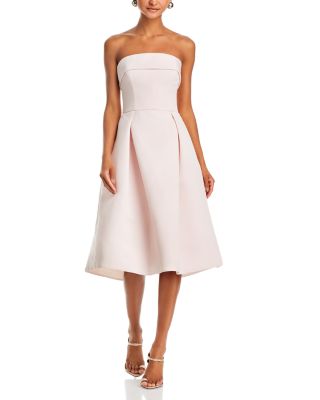 Amsale Foldover Strapless Midi Dress Bloomingdale s