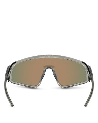 Latch Panel Rectangular Shield Sunglasses, 135mm