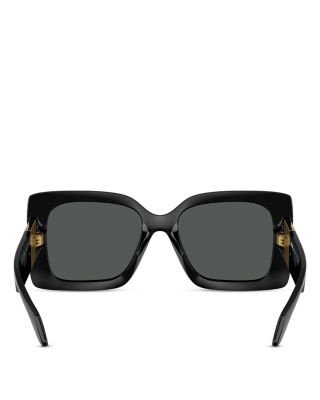 Medusa Plaque Square Sunglasses, 54mm