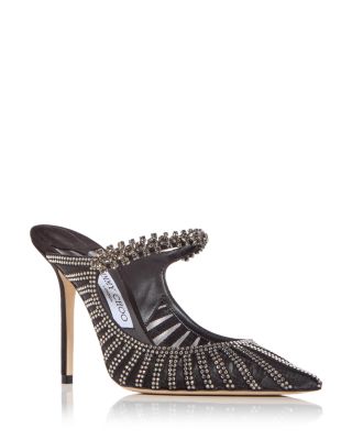 Jimmy Choo Women's Bing 100 Embellished High Heel Mules