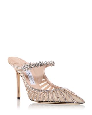 Jimmy Choo Women's Bing 100 Embellished High Heel Mules