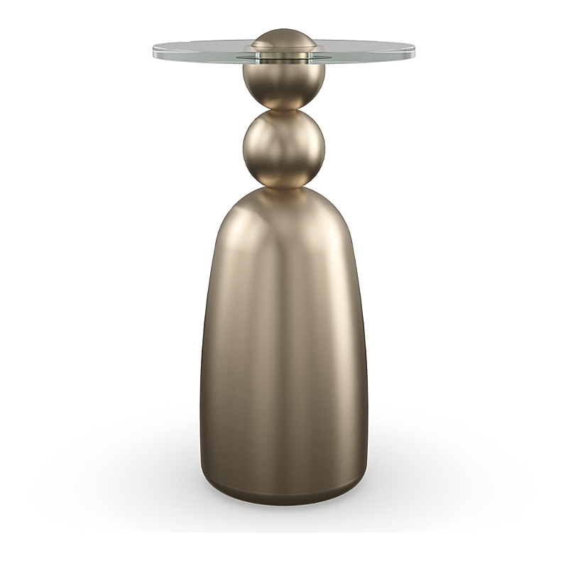 Caracole Dissonance Side Table In Bronze
