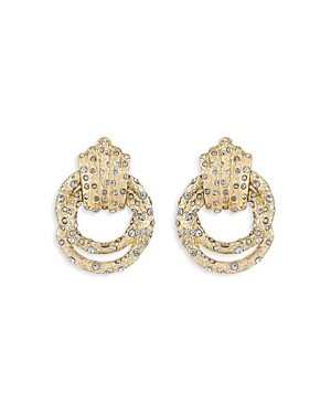 Only Royalty Pave Doorknocker Drop Earrings