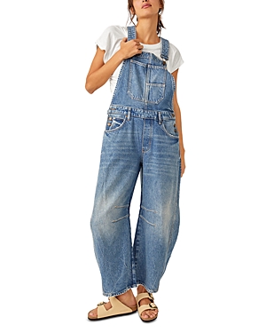 Free People Good Luck Dungarees In Ultra Light